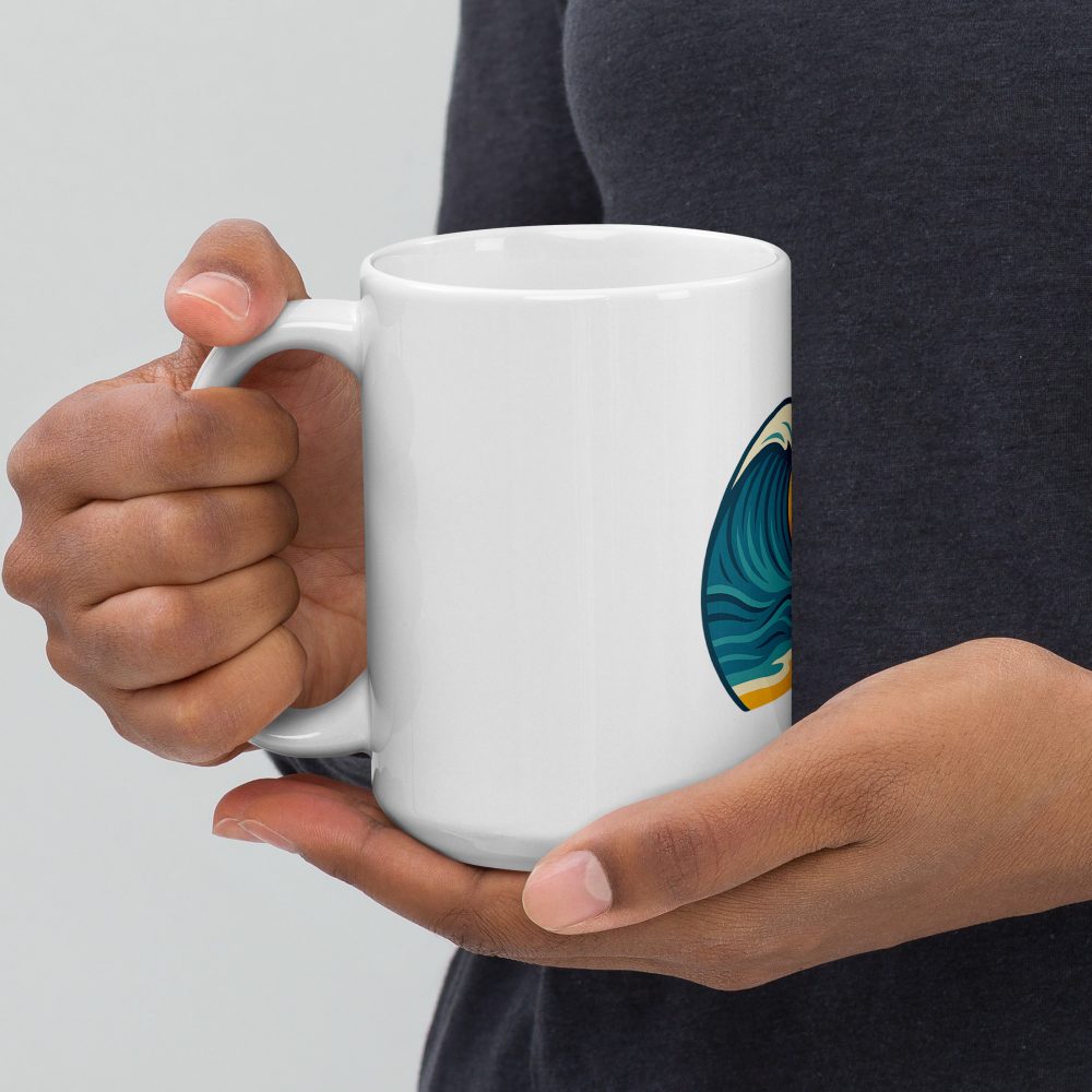 White glossy mug california beach - Image 4