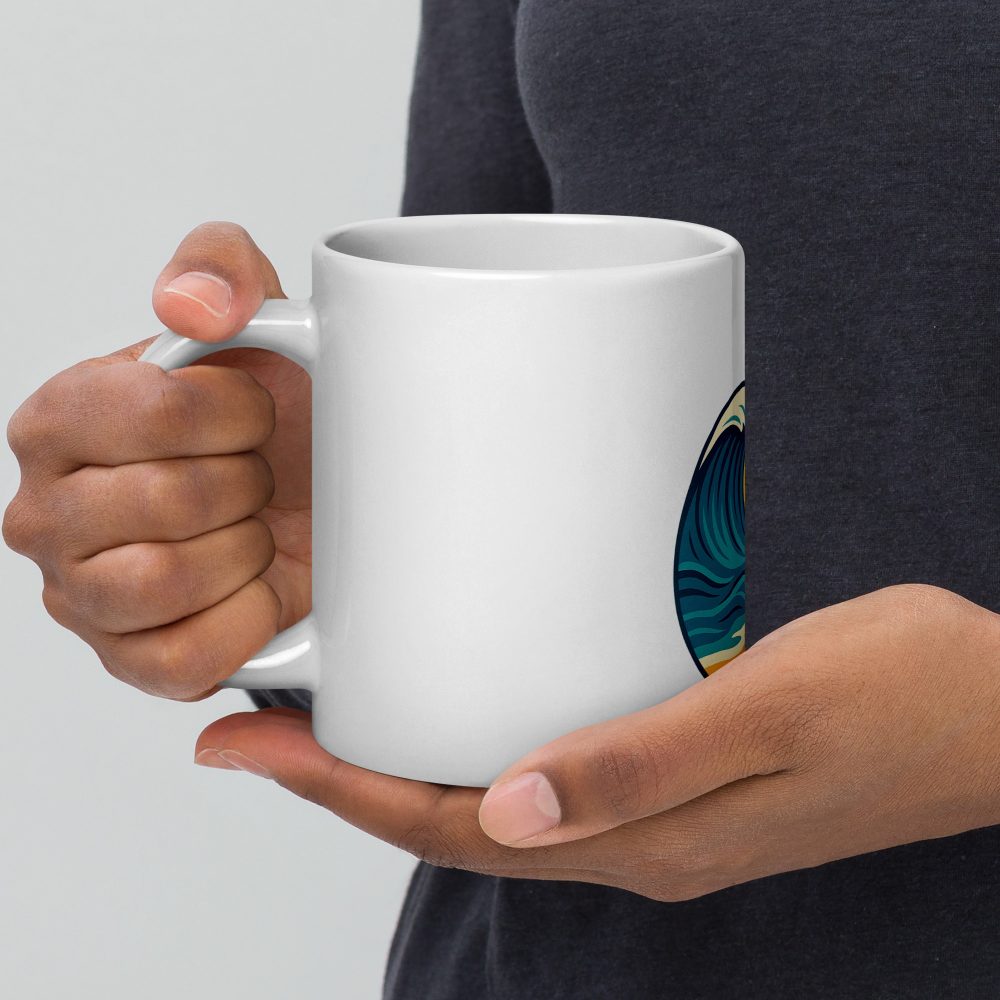 White glossy mug california beach - Image 6